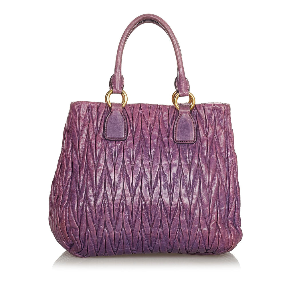 Miu Miu Matelasse Leather Satchel (SHG-24654)