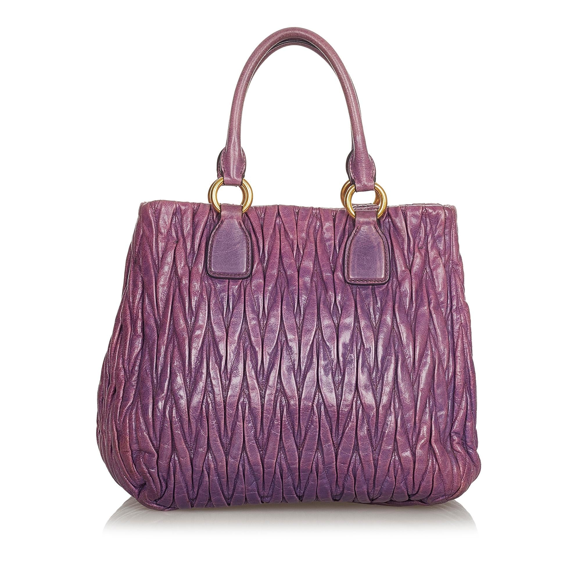 Miu Miu Matelasse Leather Satchel (SHG-24654)