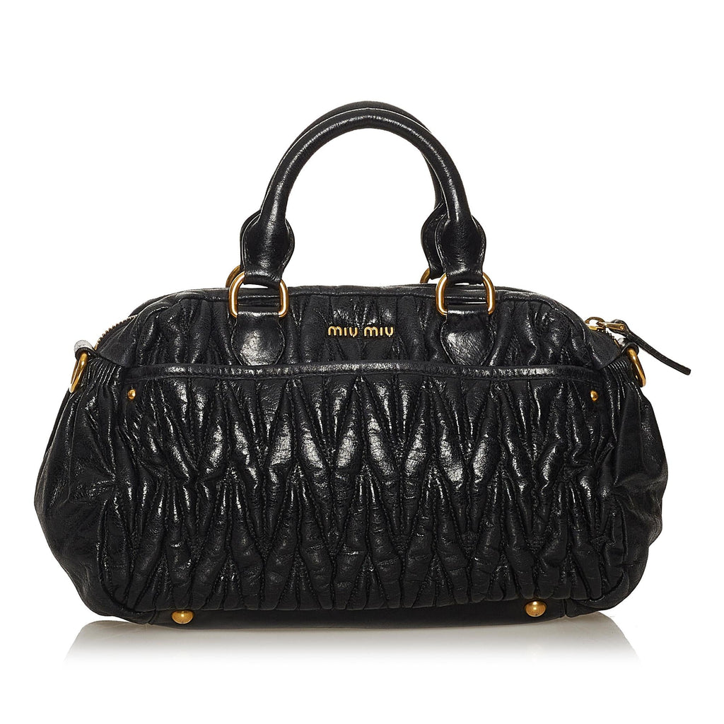 Miu Miu Matelasse Leather Satchel (SHG-28743)