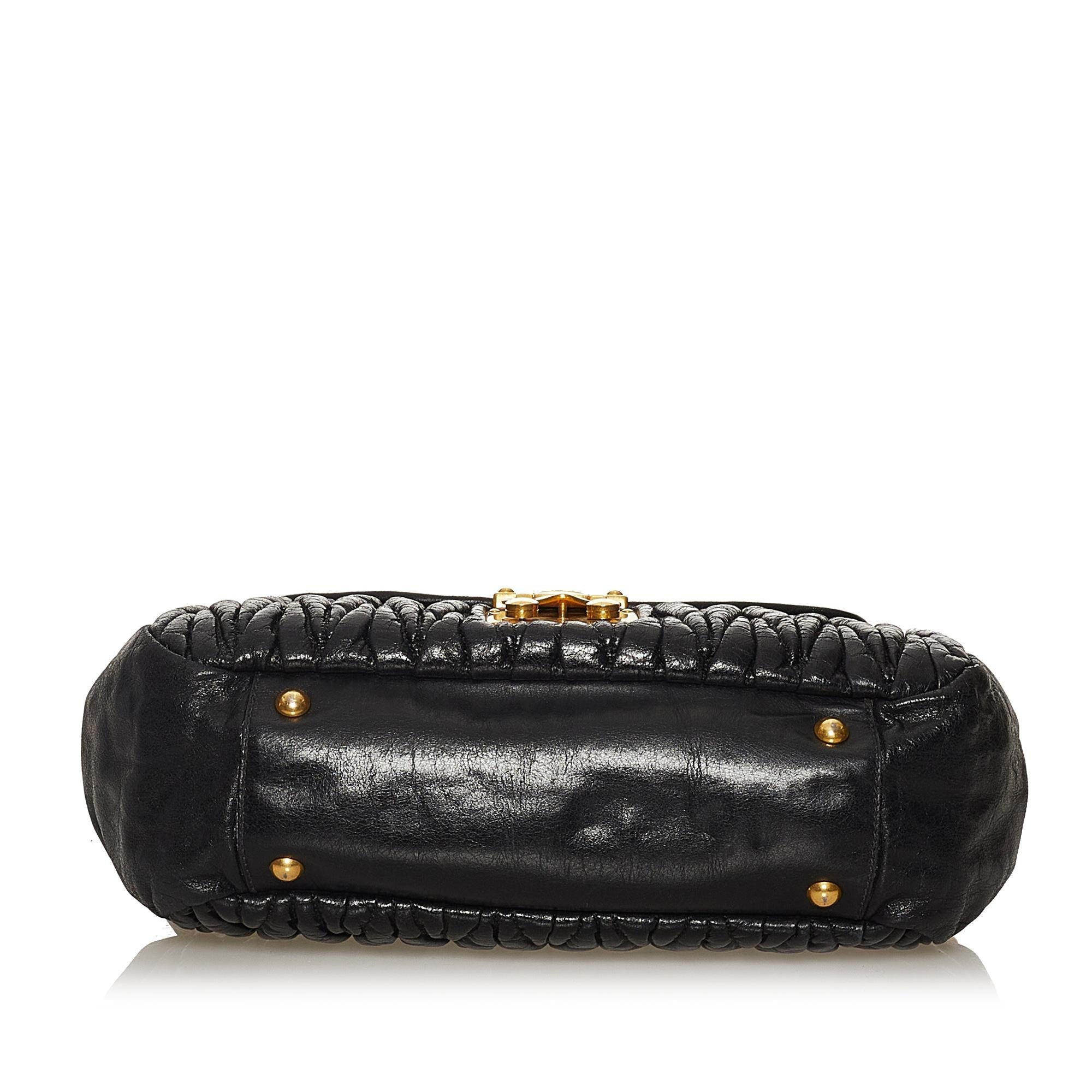 Miu Miu Matelasse Leather Satchel (SHG-28743)