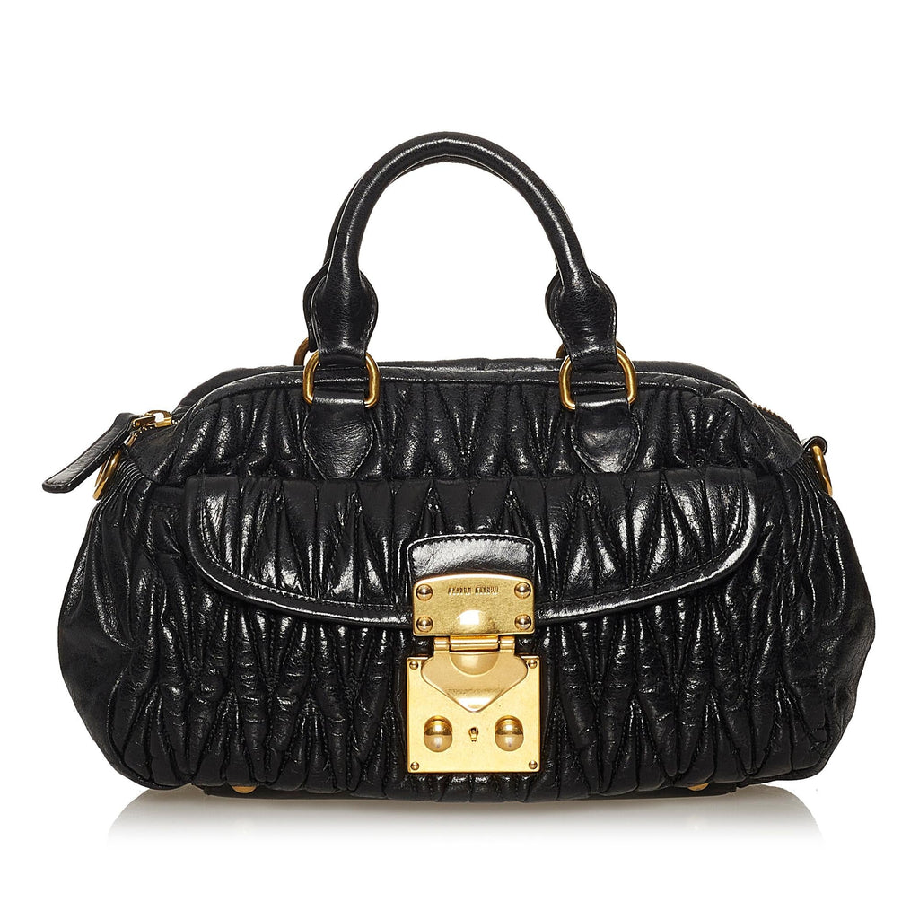 Miu Miu Matelasse Leather Satchel (SHG-28743)
