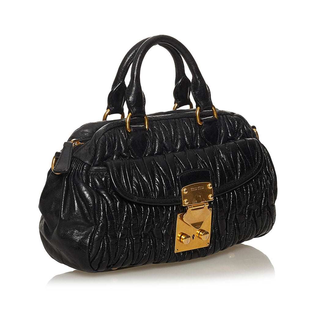 Miu Miu Matelasse Leather Satchel (SHG-28743)