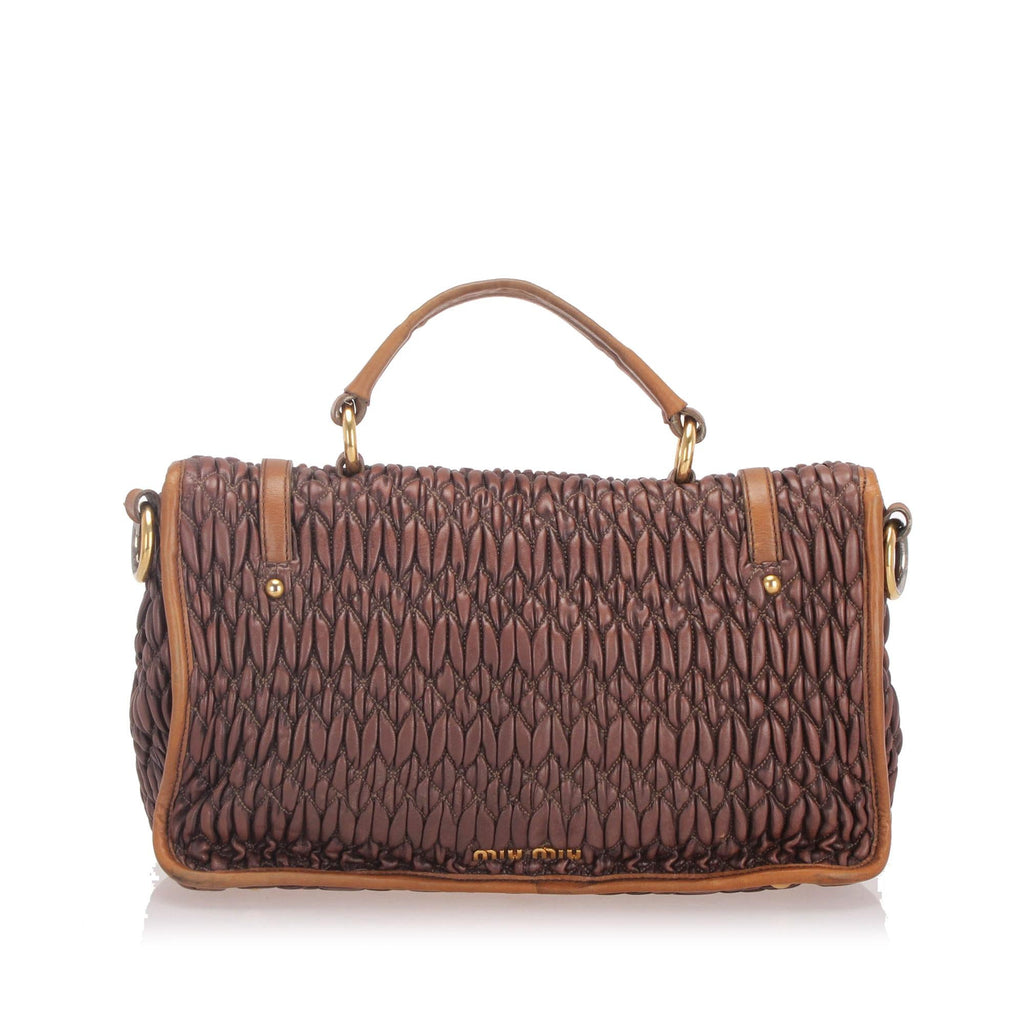 Miu Miu Matelasse Leather Satchel (SHG-29953)