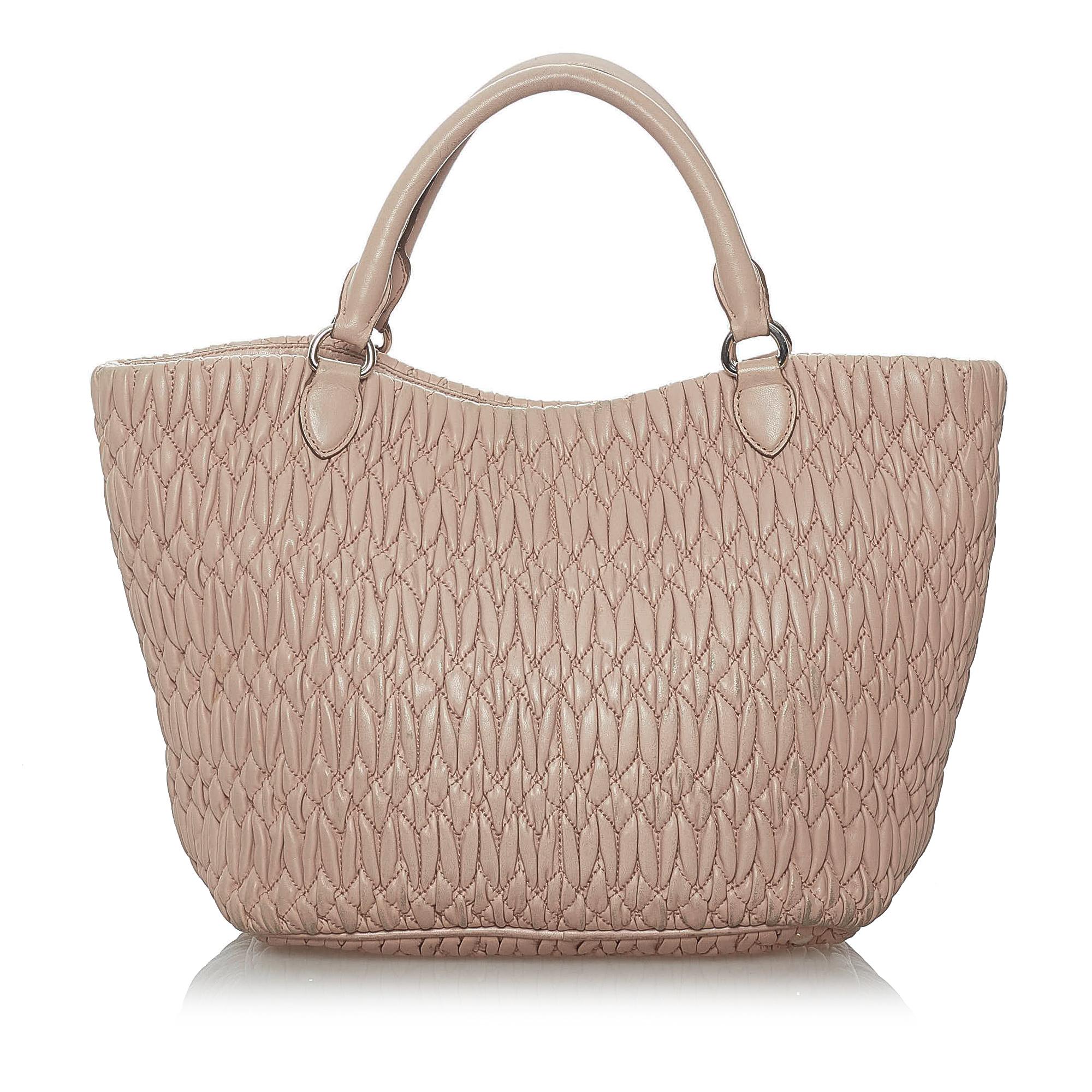 Miu Miu Matelasse Leather Satchel (SHG-30165)