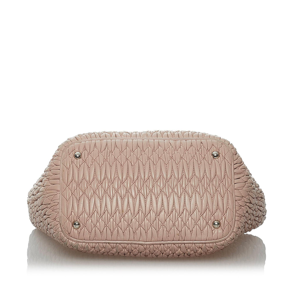Miu Miu Matelasse Leather Satchel (SHG-30165)