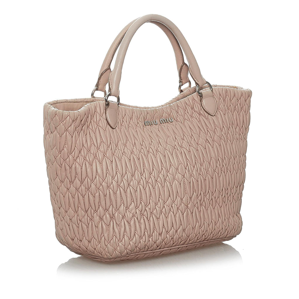 Miu Miu Matelasse Leather Satchel (SHG-30165)