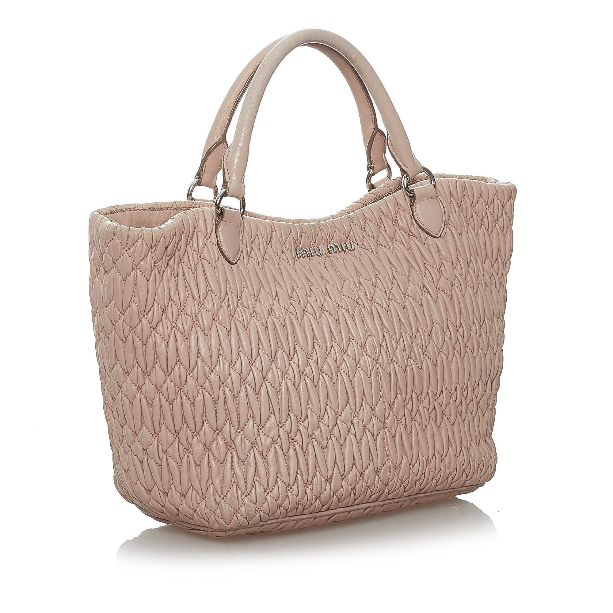 Miu Miu Matelasse Leather Satchel (SHG-30165)