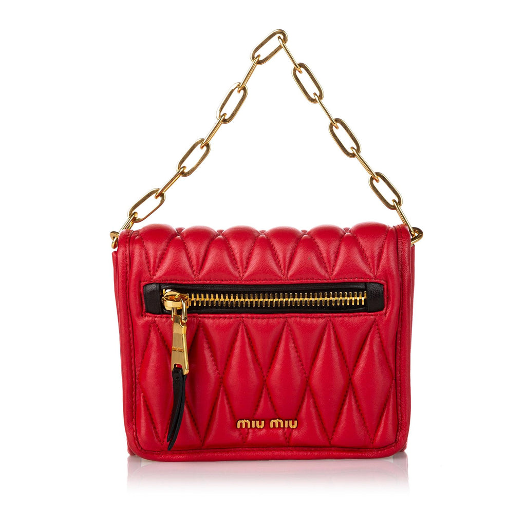 Miu Miu Matelasse Leather Satchel (SHG-30613)