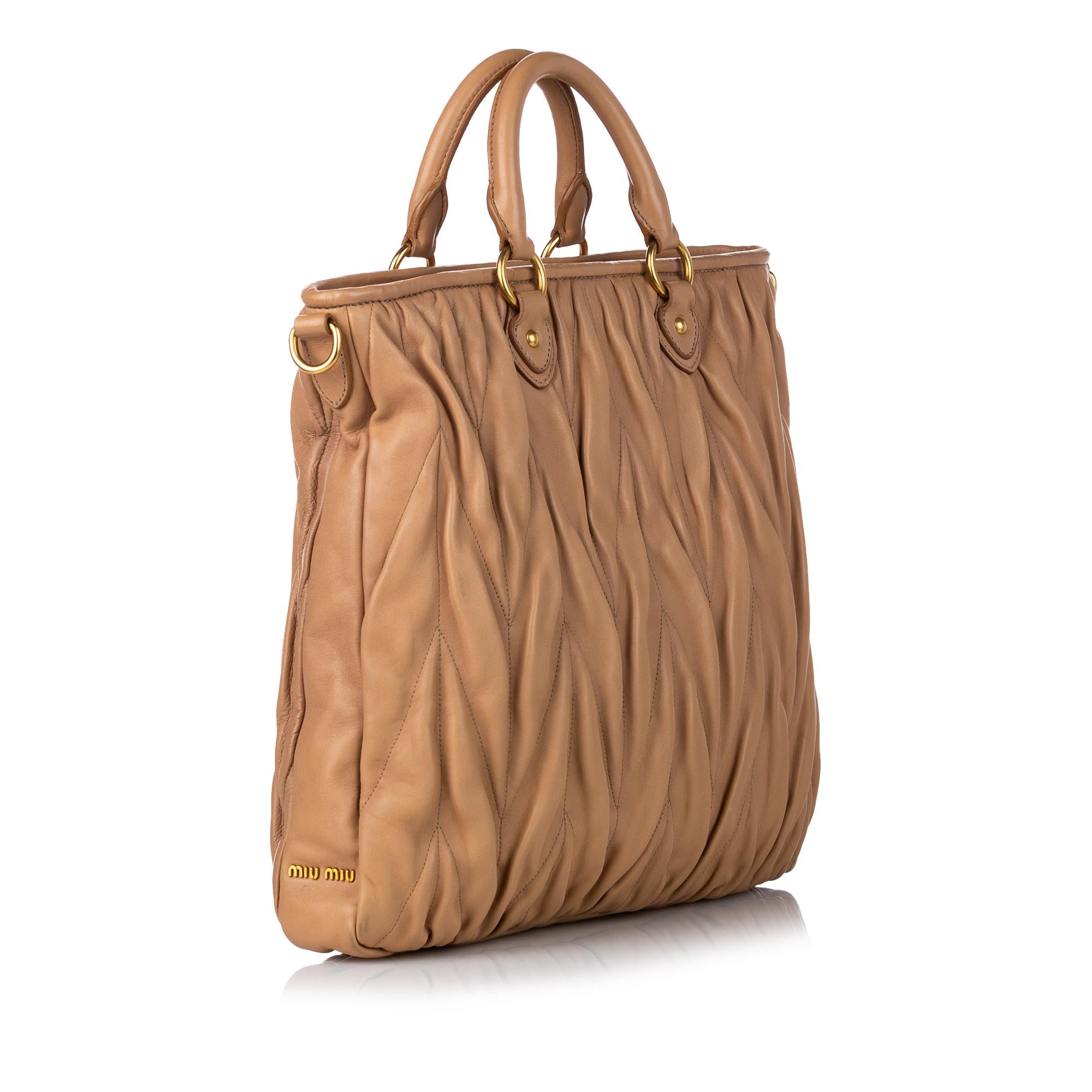 Miu Miu Matelasse Leather Satchel (SHG-31161)