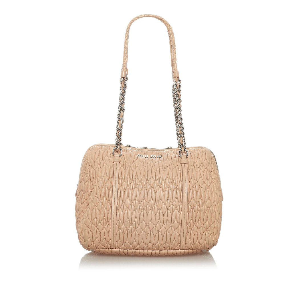 Miu Miu Matelasse Leather Shoulder Bag (SHG-29259)