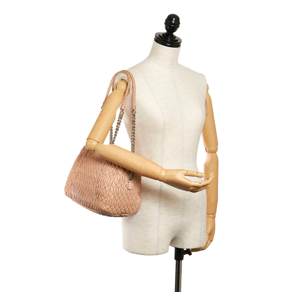 Miu Miu Matelasse Leather Shoulder Bag (SHG-29259)