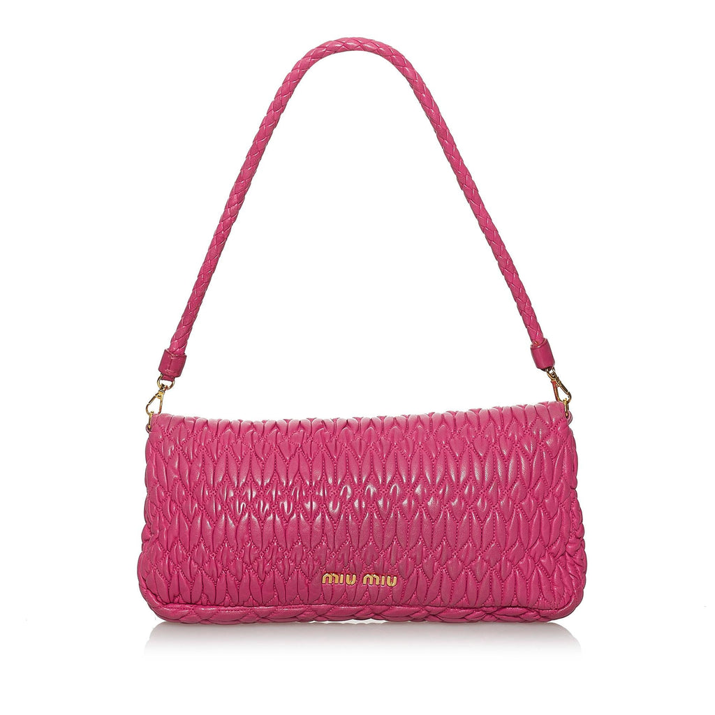 Miu Miu Matelasse Leather Shoulder Bag (SHG-30915)