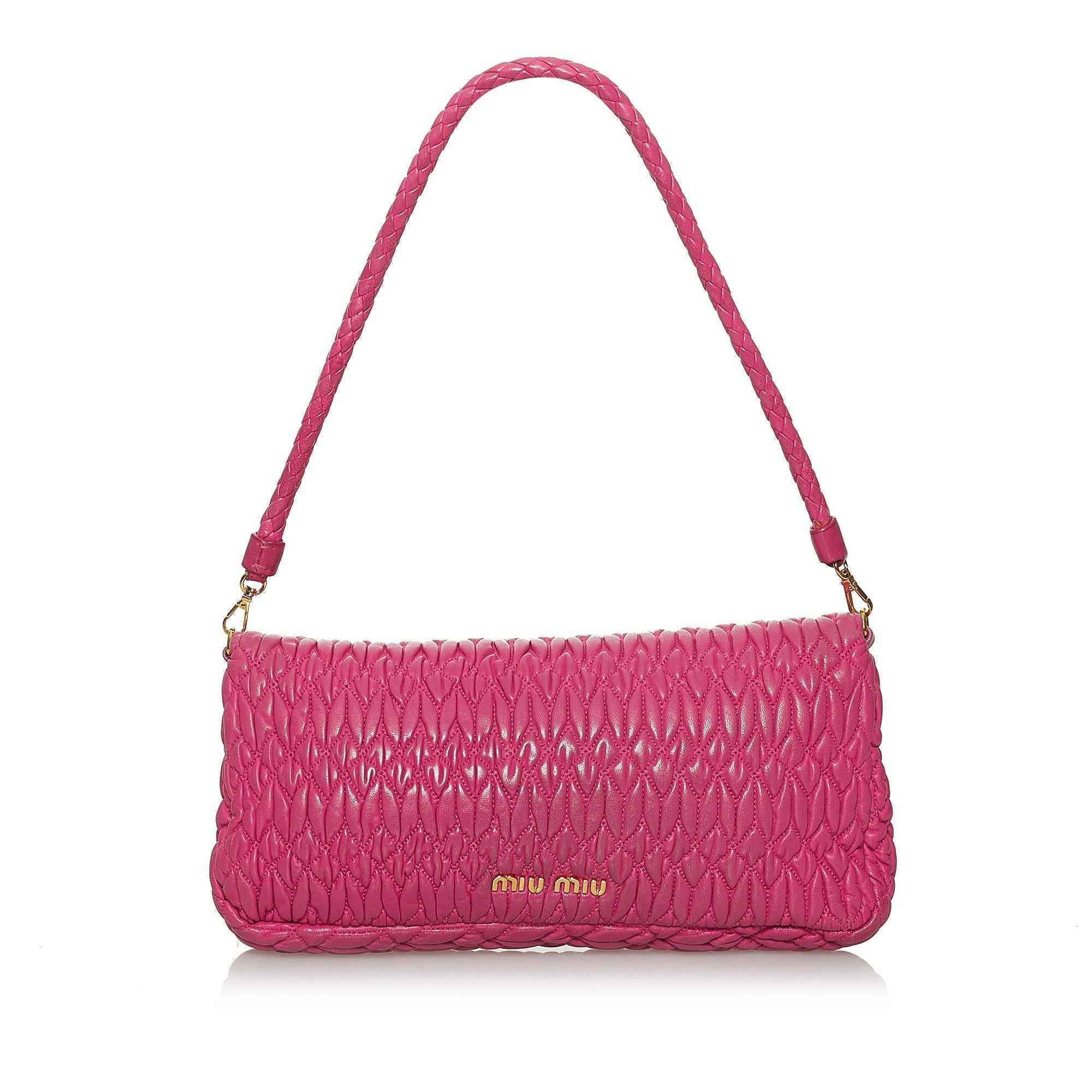 Miu Miu Matelasse Leather Shoulder Bag (SHG-30915)