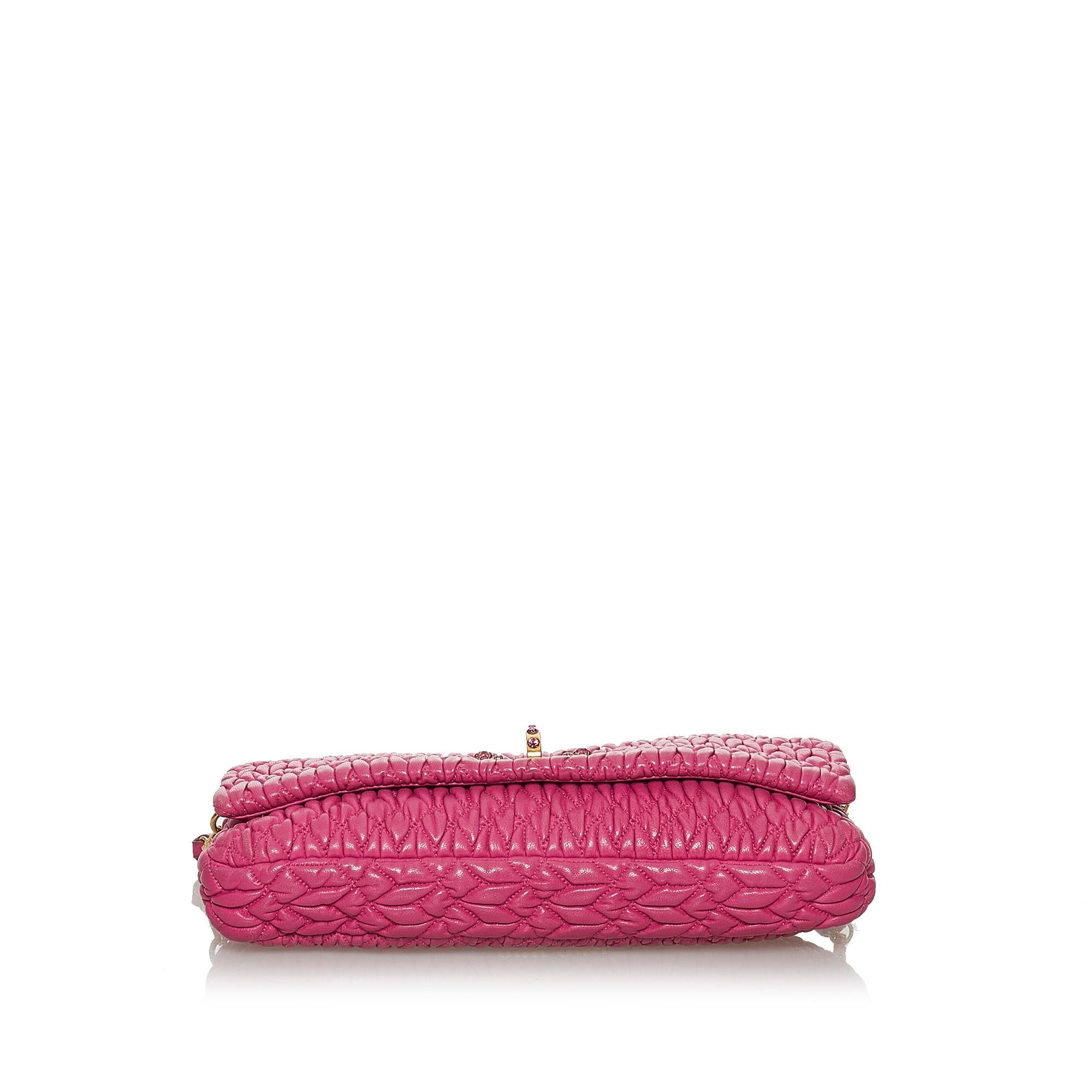 Miu Miu Matelasse Leather Shoulder Bag (SHG-30915)