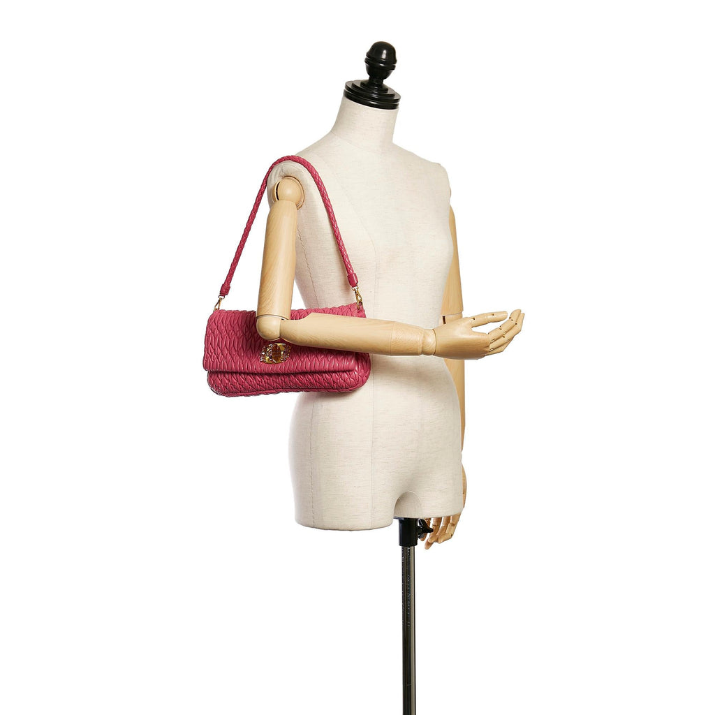 Miu Miu Matelasse Leather Shoulder Bag (SHG-30915)