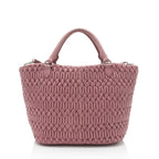 Miu Miu Matelasse Leather Crystal Chain Tote (SHF-8t8m1z)
