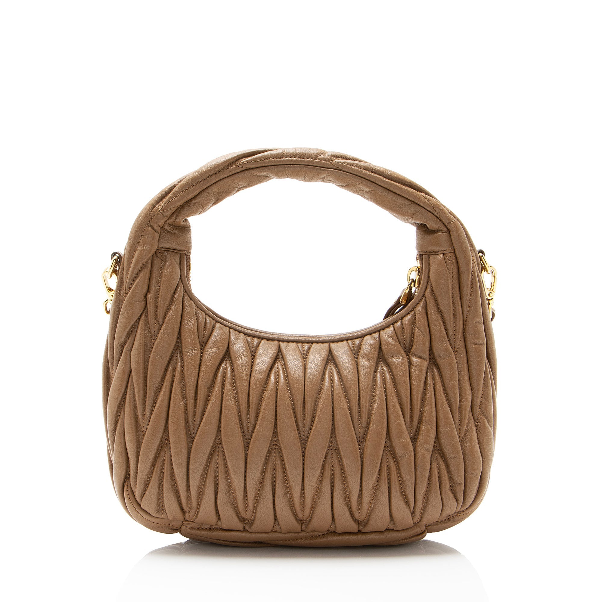 Miu Miu Matelasse Leather Wander Hobo