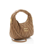 Miu Miu Matelasse Leather Wander Hobo