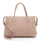 Miu Miu Matelasse Nappa Leather Convertible Medium Tote (SHF-KNlDVn)