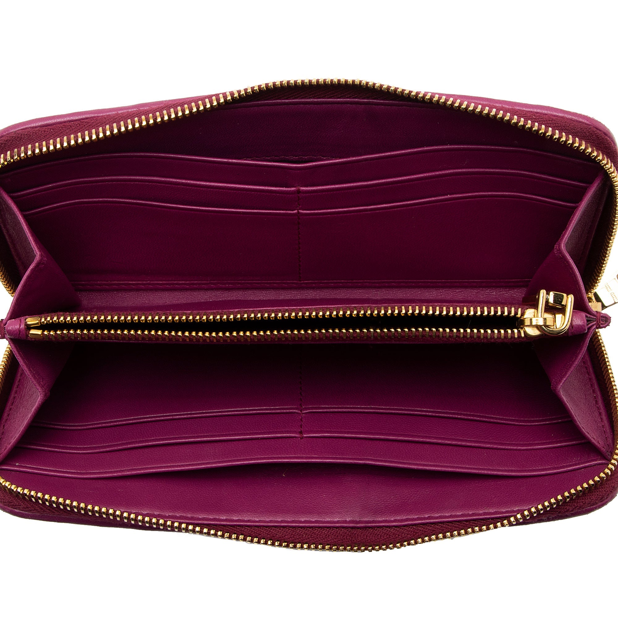 Miu Miu Matelasse Nappa Leather Zip Around Wallet (SHF-OPW9JE)
