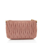 Miu Miu Matelasse Nappa Lux Charm Pochette