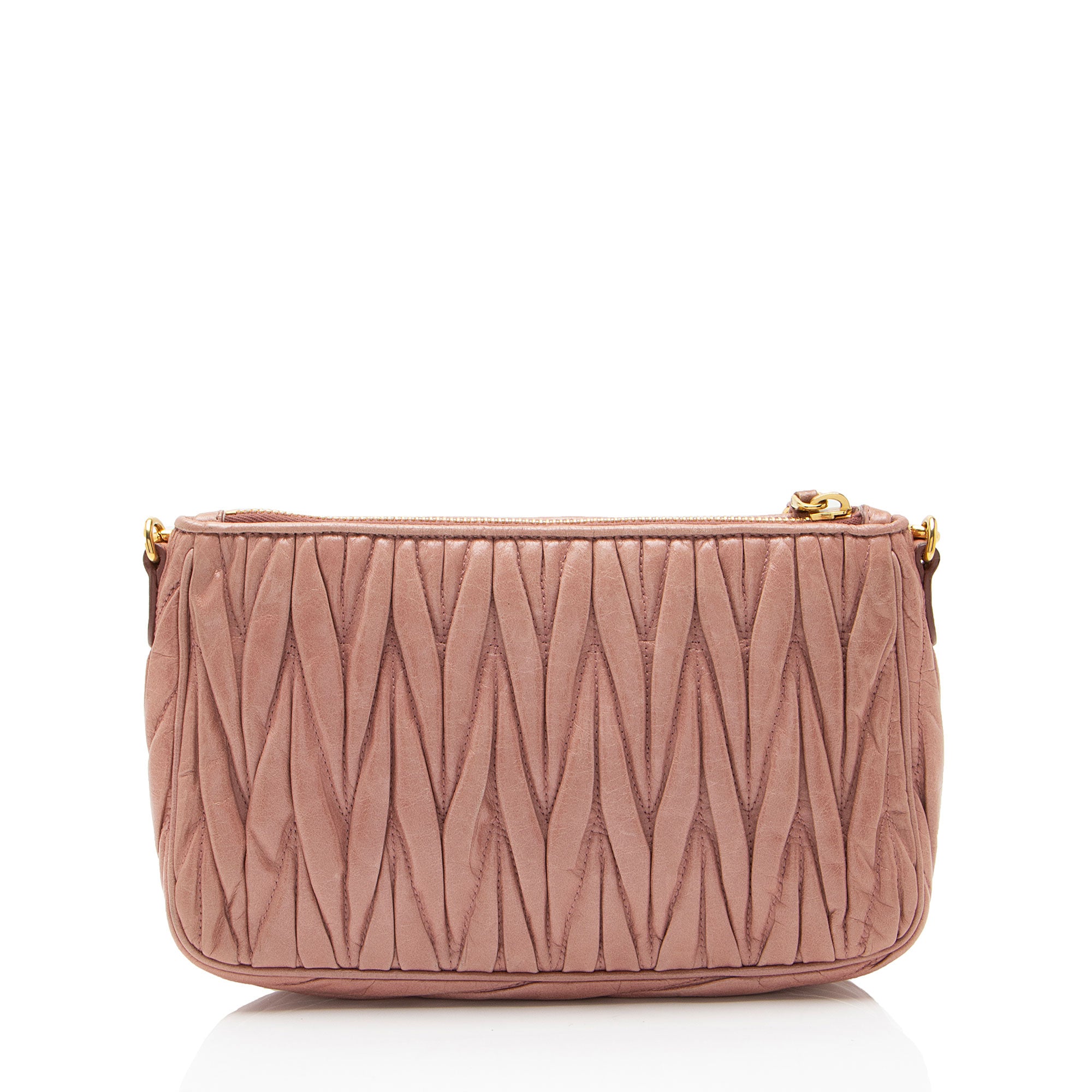 Miu Miu Matelasse Nappa Lux Charm Pochette