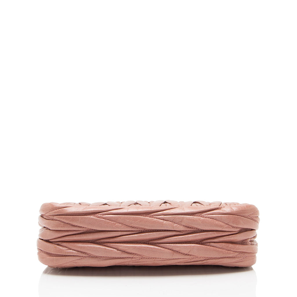 Miu Miu Matelasse Nappa Lux Charm Pochette