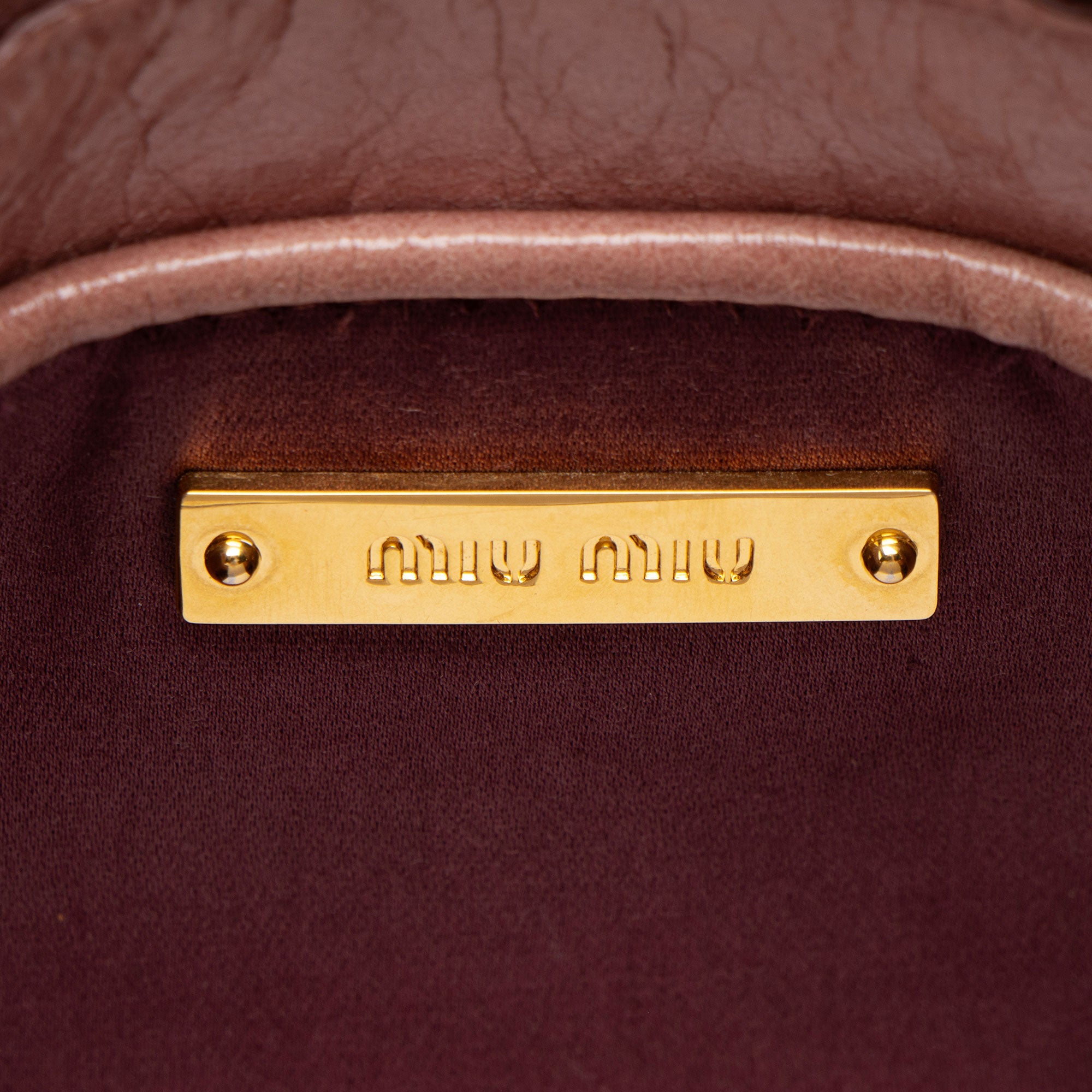 Miu Miu Matelasse Nappa Lux Charm Pochette