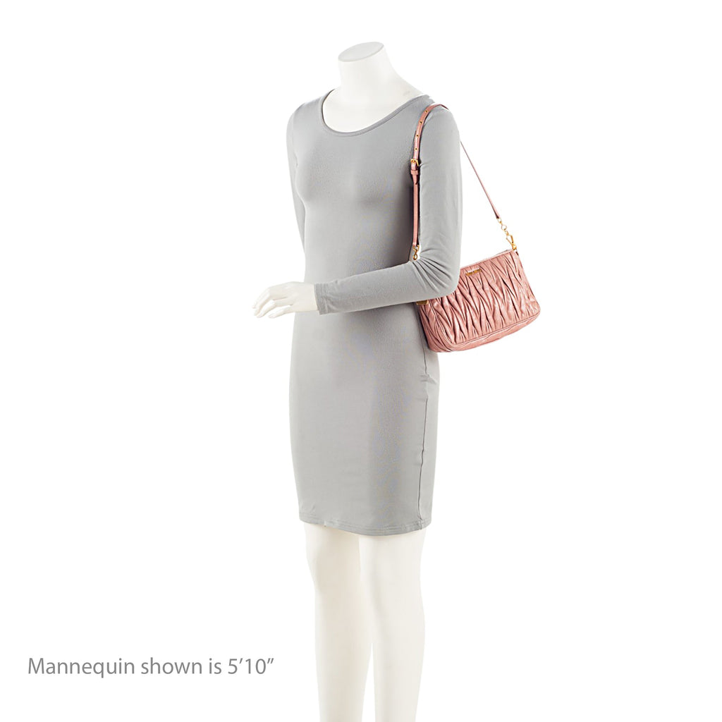 Miu Miu Matelasse Nappa Lux Charm Pochette
