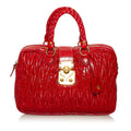 Miu Miu Matelasse Patent Leather Satchel (SHG-29145)