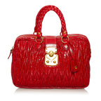 Miu Miu Matelasse Patent Leather Satchel (SHG-29145)