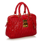 Miu Miu Matelasse Patent Leather Satchel (SHG-29145)