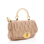 Miu Miu Matelasse Patent Leather Top Handle Flap Bag - FINAL SALE (SHF-20857)