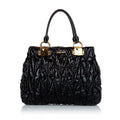 Miu Miu Matelasse Patent Leather Tote Bag (SHG-23356)
