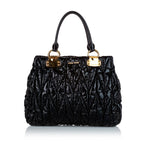 Miu Miu Matelasse Patent Leather Tote Bag (SHG-23356)