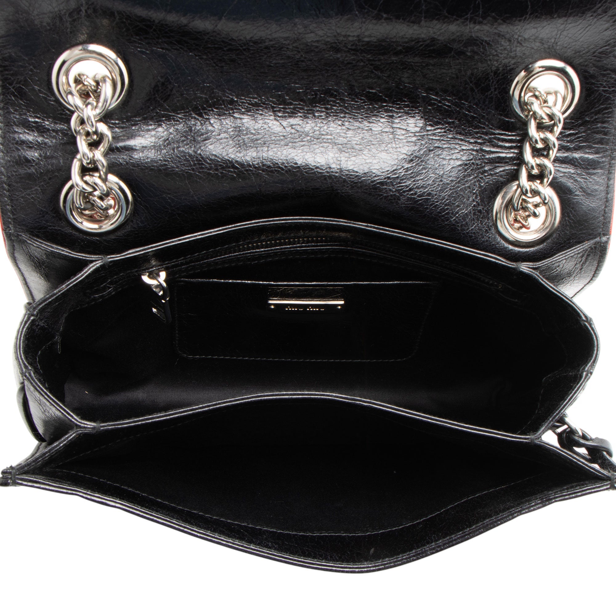 Miu Miu Patent Leather Club Chain Shoulder Bag