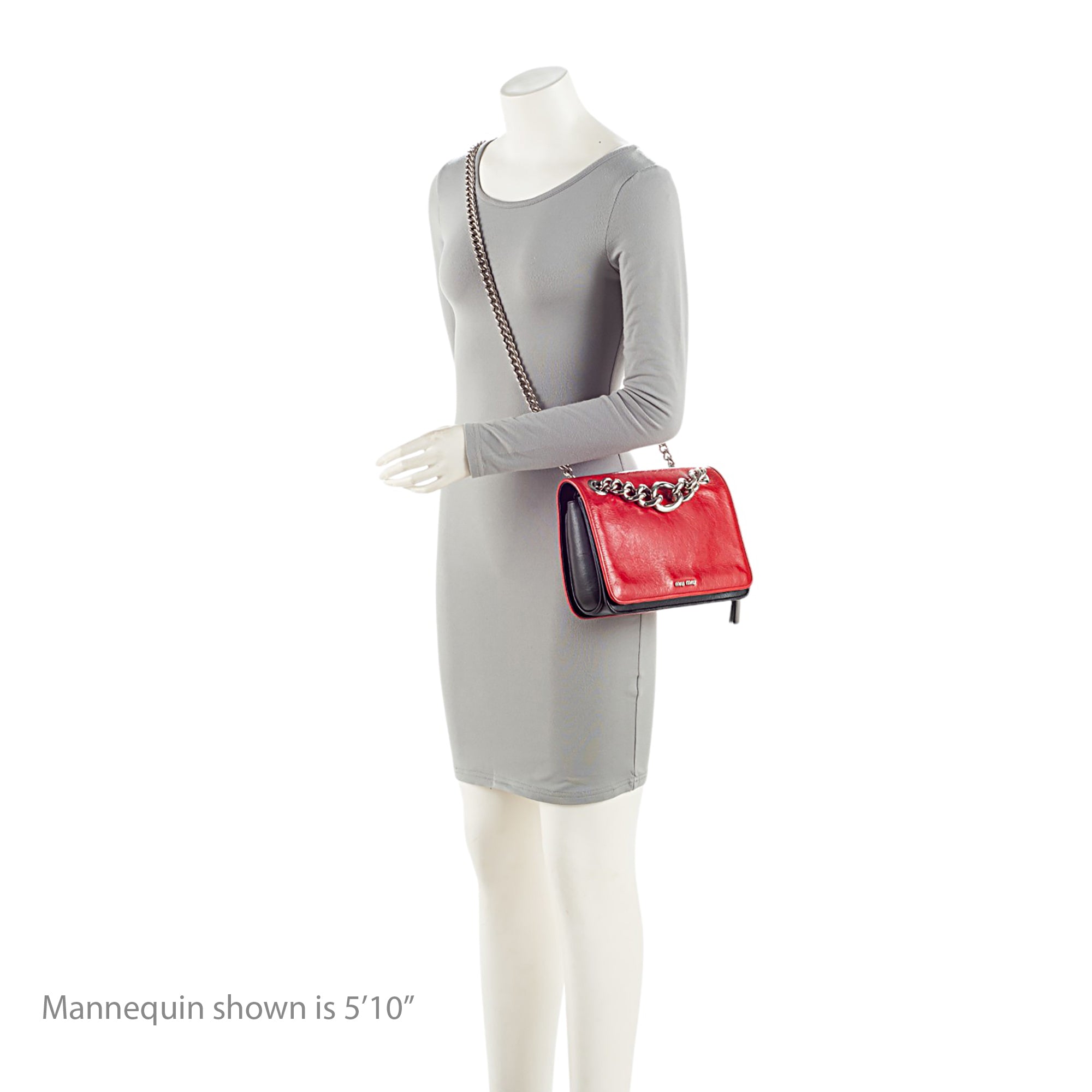 Miu Miu Patent Leather Club Chain Shoulder Bag