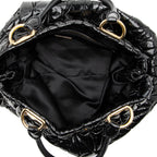Miu Miu Patent Leather Matelasse Tote (SHF-17568)