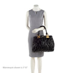 Miu Miu Patent Leather Matelasse Tote (SHF-17568)