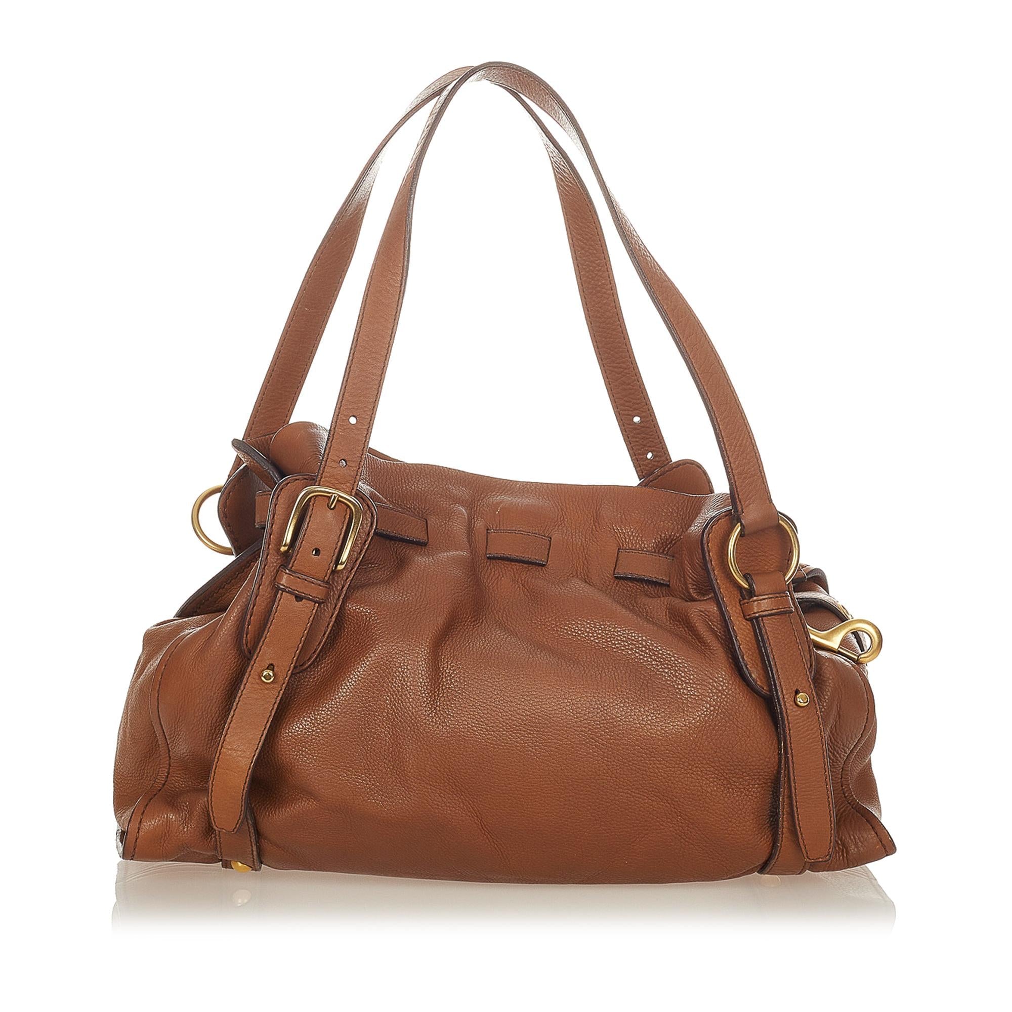 Miu Miu Peggy Bow Leather Tote Bag (SHG-24756)