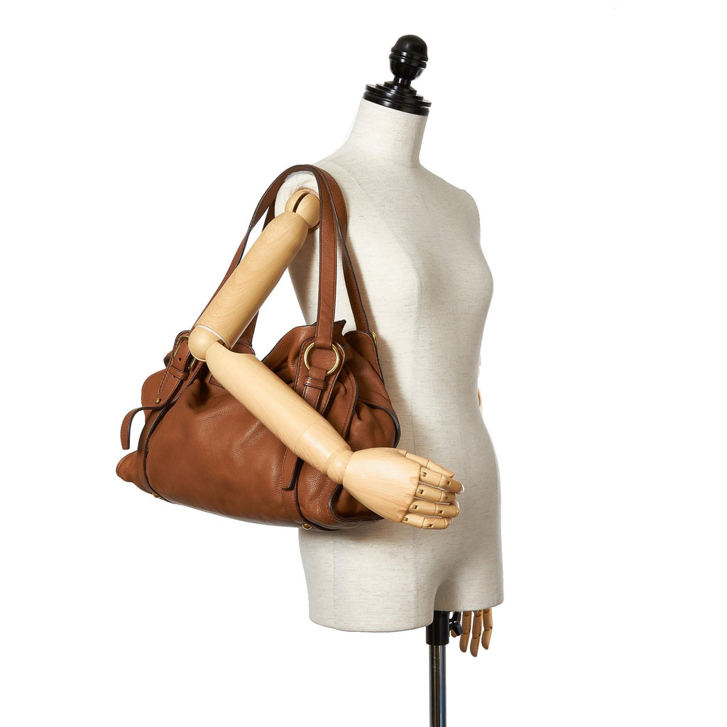 Miu Miu Peggy Bow Leather Tote Bag (SHG-24756)