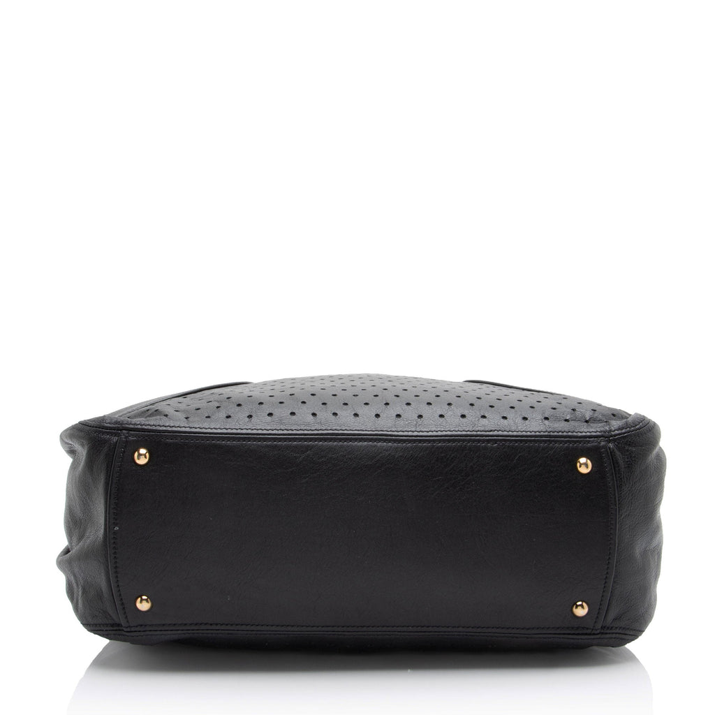 Miu Miu Perforated Leather Large Bowler Satchel