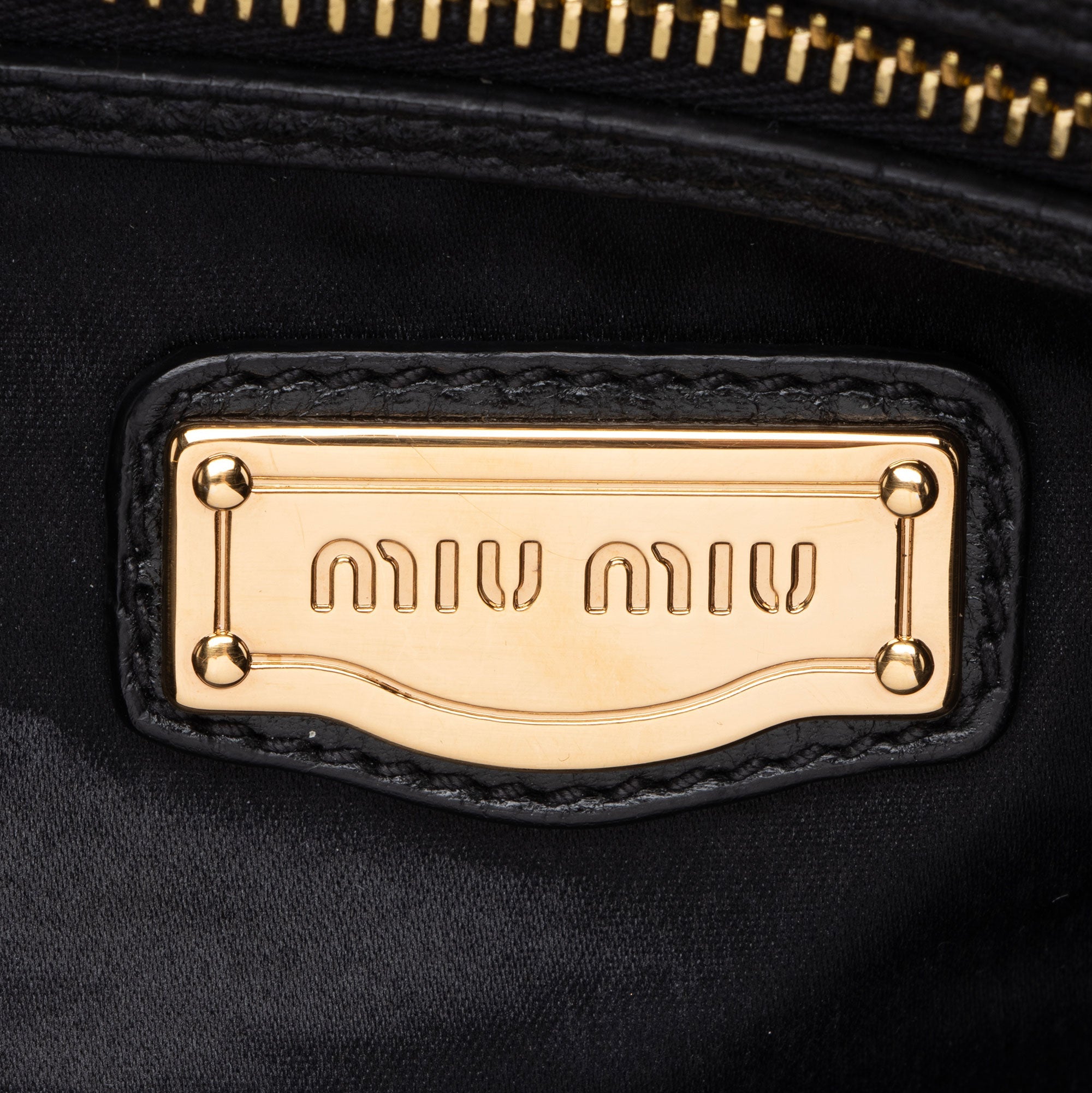 Miu Miu Perforated Leather Large Bowler Satchel