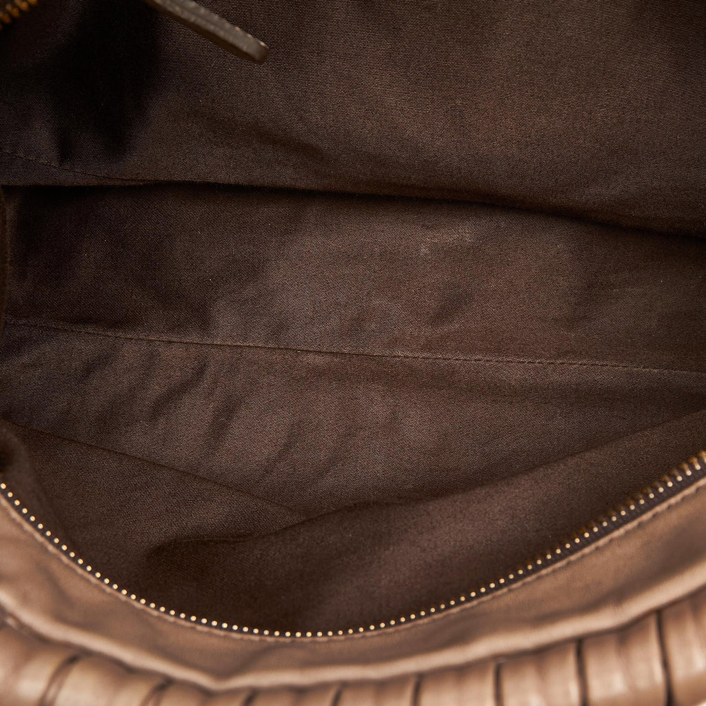 Miu Miu Pleated Leather Satchel (SHG-23231)