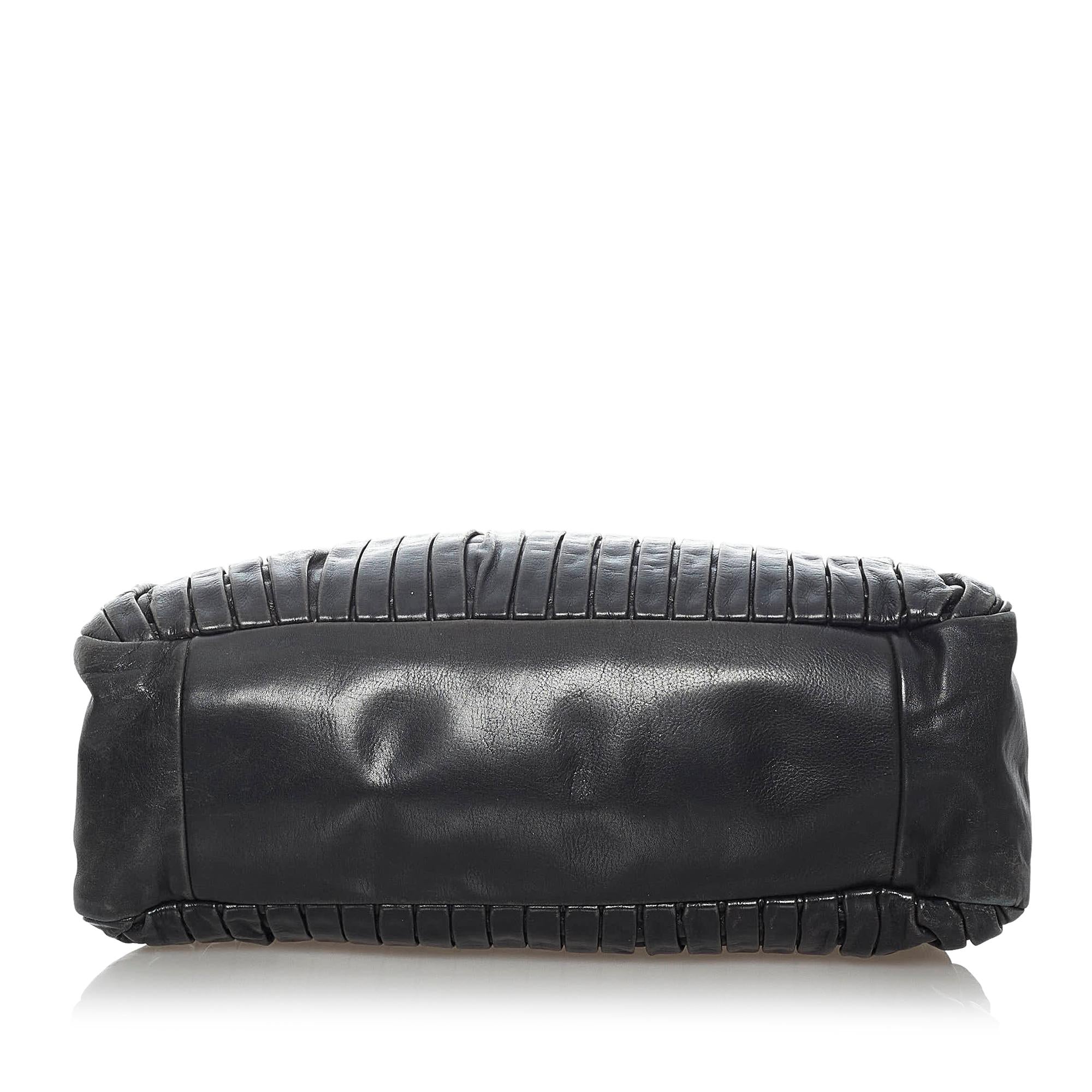 Miu Miu Pleated Leather Satchel (SHG-29675)