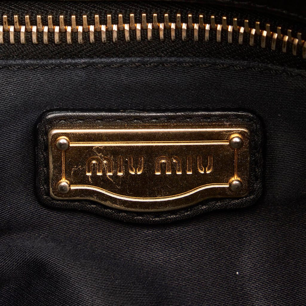 Miu Miu Pleated Leather Satchel (SHG-29675)