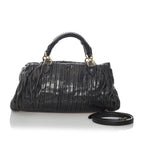 Miu Miu Pleated Leather Satchel (SHG-29675)