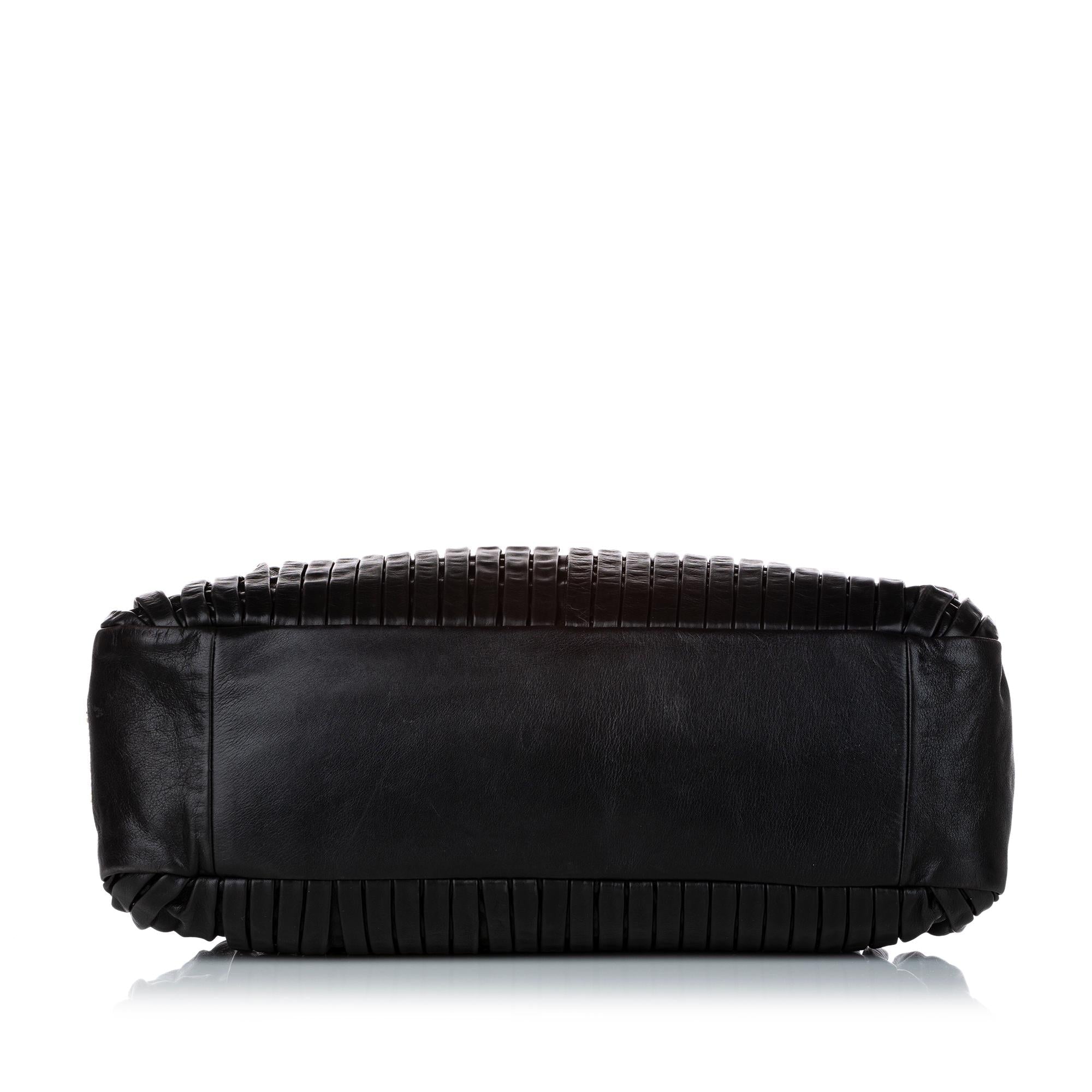 Miu Miu Plisse Leather Satchel (SHG-29659)