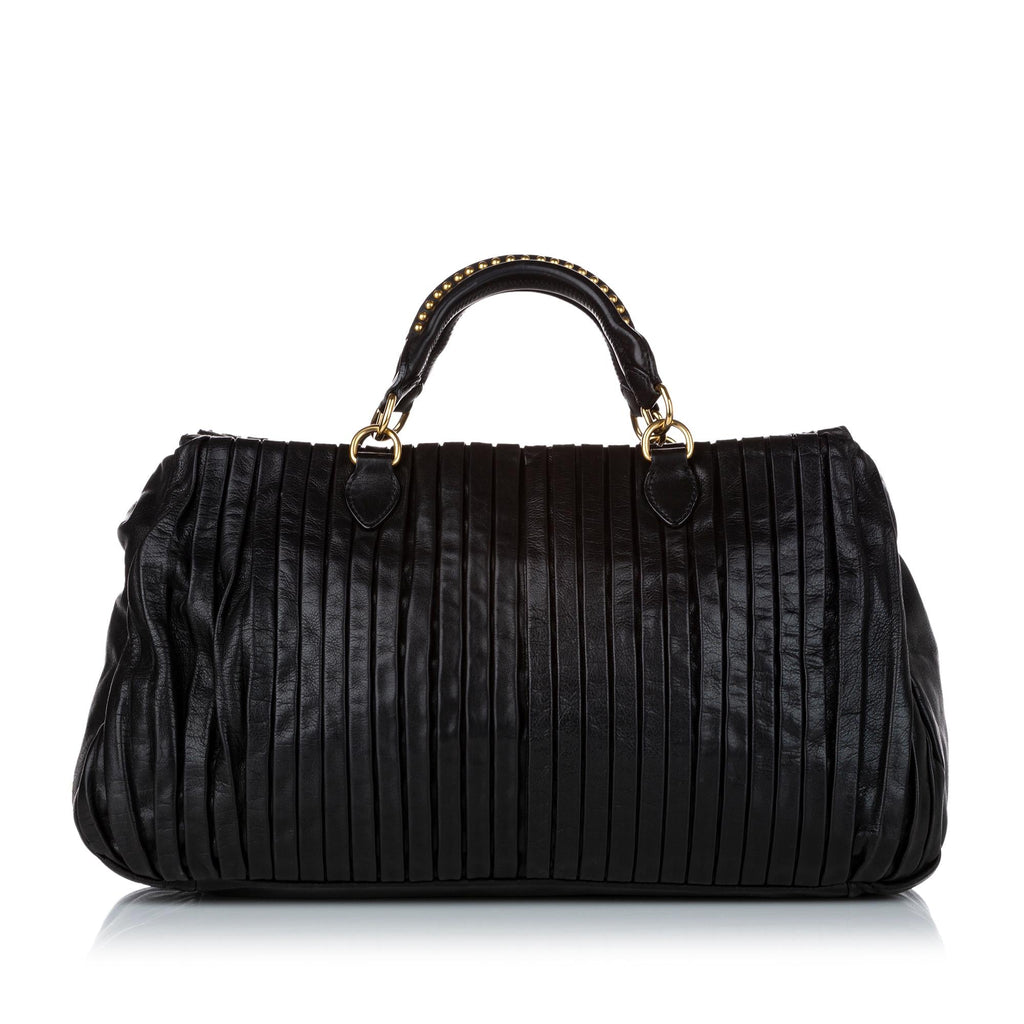 Miu Miu Plisse Leather Satchel (SHG-29659)