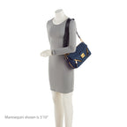 Miu Miu Quilted Denim Biker Shoulder Bag (SHF-5UGzwA)